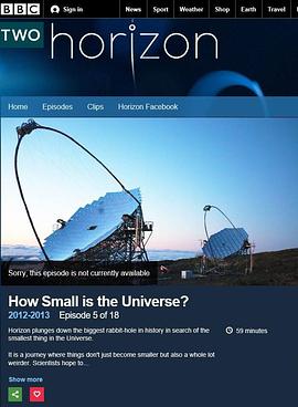 BBC 地平线: 宇宙<span style='color:red'>何其</span>小 Horizon: How Small Is the Universe?